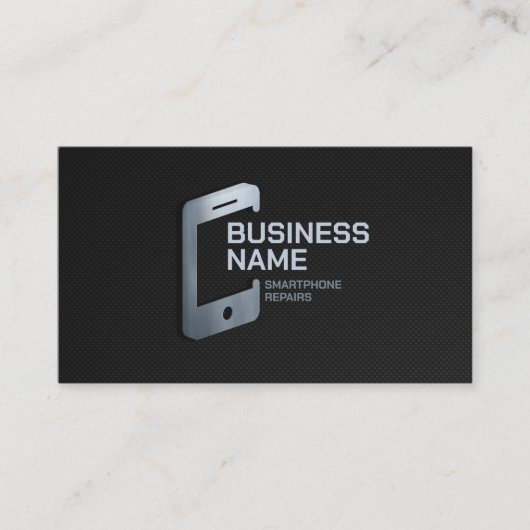 モダンプロフェッショナル頭が切れる電話の修理車 名刺 (正面)