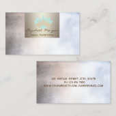 モダンプロフェッショナル魅力的，メトタリック，ロータス 名刺 (正面/裏面)