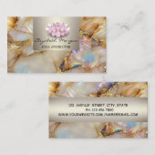 モダンプロフェッショナル魅力的,ロータス,パール大理石 名刺 (正面/裏面)