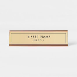 モダンプロフェッショナル黄金グラデーション デスクネームプレート