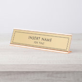 モダンプロフェッショナル黄金グラデーション デスクネームプレート (正面)