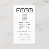 モダンプロフェッショナル黒イラストレーション  名刺 (裏面)