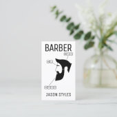 モダンプロフェッショナル黒イラストレーション  名刺 (スタンド正面)