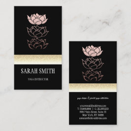 モダンプロフェッショナル黒金ゴールド蓮 名刺