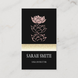 モダンプロフェッショナル黒金ゴールド蓮 名刺