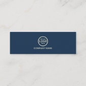 モダンプロフェッショナル2色でロゴを追加 スキニー名刺 (裏面)