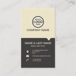 モダンプロフェッショナル2色でロゴを追加 名刺