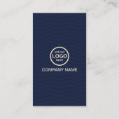 モダンプロフェッショナル2色でロゴを追加 名刺 (裏面)