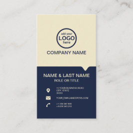 モダンプロフェッショナル2色でロゴを追加 名刺