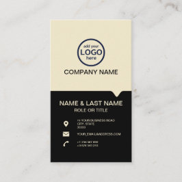 モダンプロフェッショナル2色でロゴを追加 名刺