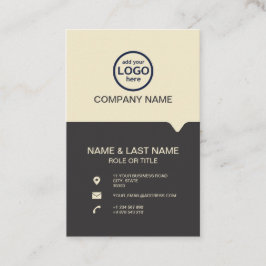 モダンプロフェッショナル2色でロゴを追加 名刺