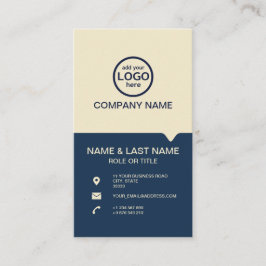 モダンプロフェッショナル2色でロゴを追加 名刺