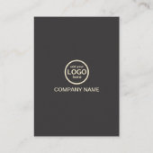 モダンプロフェッショナル2色でロゴを追加 名刺 (裏面)