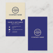 モダンプロフェッショナル2色でロゴを追加 名刺 (正面/裏面)