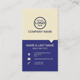 モダンプロフェッショナル2色でロゴを追加 名刺