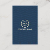 モダンプロフェッショナル2色でロゴを追加 名刺 (裏面)