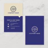 モダンプロフェッショナル2色でロゴを追加 名刺 (正面/裏面)
