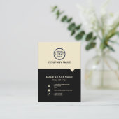 モダンプロフェッショナル2色でロゴを追加 名刺 (スタンド正面)