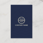 モダンプロフェッショナル2色でロゴを追加 名刺 (裏面)