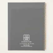 モダンプロフェッショナル・ビジネス・ロゴ・グレー プランナー手帳 (裏面)