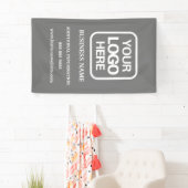 モダンプロフェッショナル・ビジネス・ロゴ・グレー 横断幕 (インサイチュ)