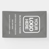 モダンプロフェッショナル・ビジネス・ロゴ・グレー 横断幕 (横)