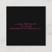 モダンプロフェッショナル，ブラックインスタグラムのソーシャルメディア スクエア名刺 (裏面)