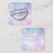 モダンプロフェッショナル、メイク、リップ スクエア名刺 (正面/裏面)