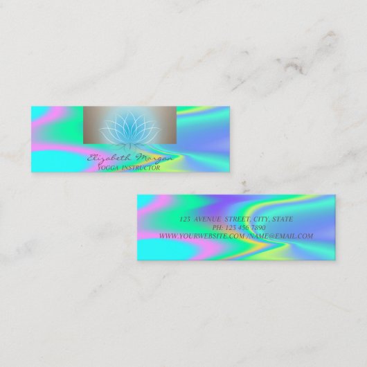 モダンプロフェッショナル,ロータス,ホログラフィック スキニー名刺 (正面/裏面)