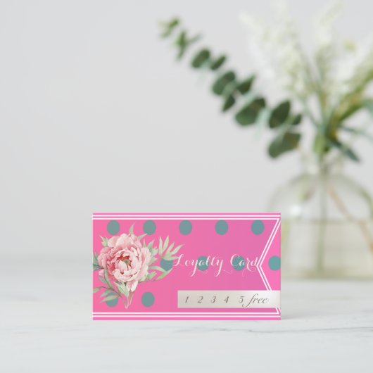 モダンプロフェッショナル,点々のある,フローラロイヤリティカード ロイヤリティカード (スタンド正面)