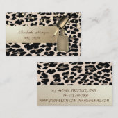 モダンプロフェッショナル,紙吹雪,爪、 ネイルポーランド,ヒョウ 名刺 (正面/裏面)
