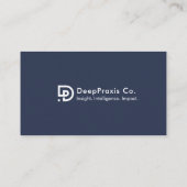 モダンプロフェッショナル DeepPraxis Co クリーン スタイリッシュ 名刺 (裏面)
