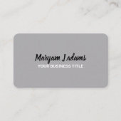 モダンプロフェッショナル(QR)ミニマル金属グレー 名刺 (正面)