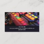 モダンプロフェッショナルDJソングライター音楽ヘッドフォン 名刺 (裏面)