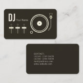 モダンプロフェッショナルDJレコードプレーヤーカバー 名刺 (正面/裏面)