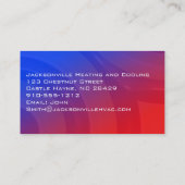 モダンプロフェッショナルHVAC名刺 名刺 (裏面)