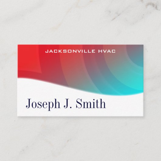モダンプロフェッショナルHVAC名刺 名刺 (正面)