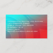 モダンプロフェッショナルHVAC名刺 名刺 (裏面)