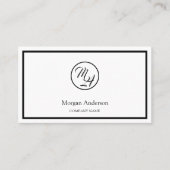 モダンプロフェッショナルQRコードのビジネスロゴ 名刺 (正面)