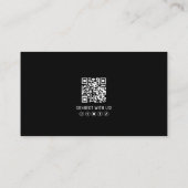 モダンプロフェッショナルQRコードフォトロゴ 名刺 (裏面)