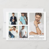 モダンプロモデル俳優5枚写真コンポジットカード 招待状 (正面)