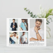 モダンプロモデル俳優5枚写真コンポジットカード 招待状 (スタンド正面)