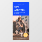 モダンプロモーションフォトブルービジネス広告 ウィンドウサイン (シート)