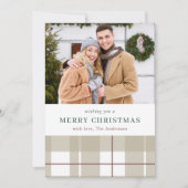 モダンプ素朴ライドクリスマスフォトカード シーズンカード (正面)