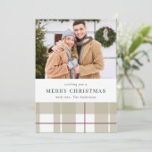 モダンプ素朴ライドクリスマスフォトカード シーズンカード (スタンド正面)