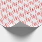 モダンプ赤と白リ |大きいパターン| ラッピングペーパー (角)