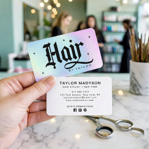 モダンヘアサロンブランドホログラム ヘアスタイリスト 名刺