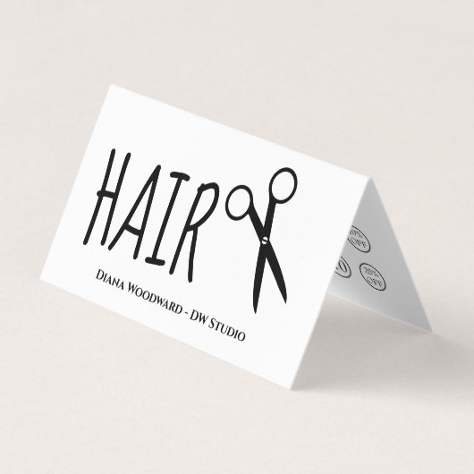 モダンヘアサロンロイヤルティ 名刺 (正面)
