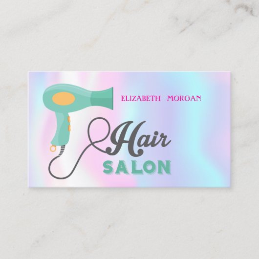 モダンヘアサロン ホログラム 名刺 (正面)