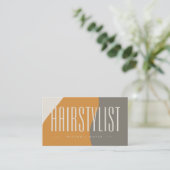 モダンヘアスタイリストのアーストーン名刺 名刺 (スタンド正面)